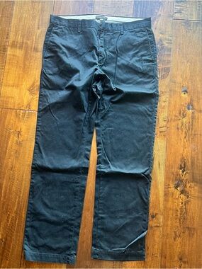 36x34 Men's Black Chino Pants - Classic Straight Fit Emerson chino